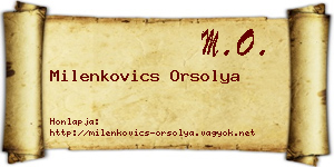 Milenkovics Orsolya névjegykártya